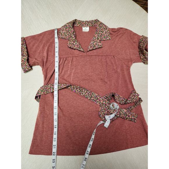 Vtg 70s Tejo Of California Women's Skirt Set Large Terracotta No Size Tag - Picture 9 of 13